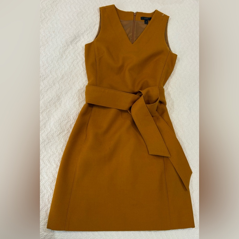 J.Crew Mustard Sleeveless Dress by J. Crew, 100% Wool, fall